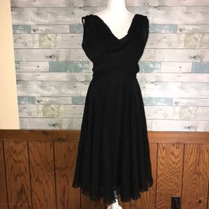 Helen Rose VTG black dot dress #489
